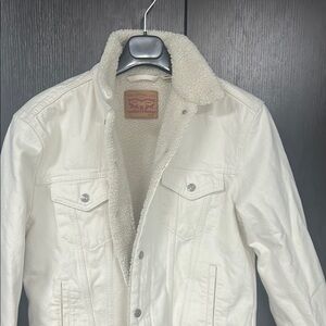 Levi's Women’s White Sherpa Lined Jacket